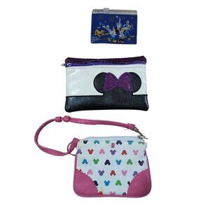 Disney-Themed Minnie Mouse Wristlet , makeup bag / 50th Anniversary Card Holder